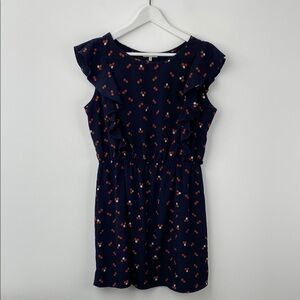 Charlotte Russe Blue Mini Sundress with Crew Neck